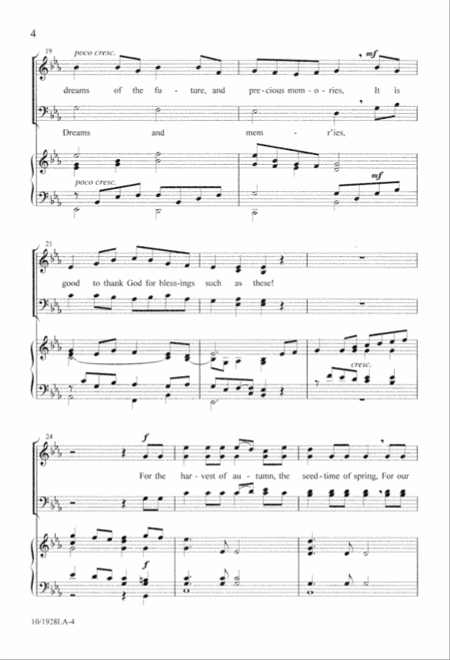 It is Good to Give Thanks 4-Part scores gallery preview page 4