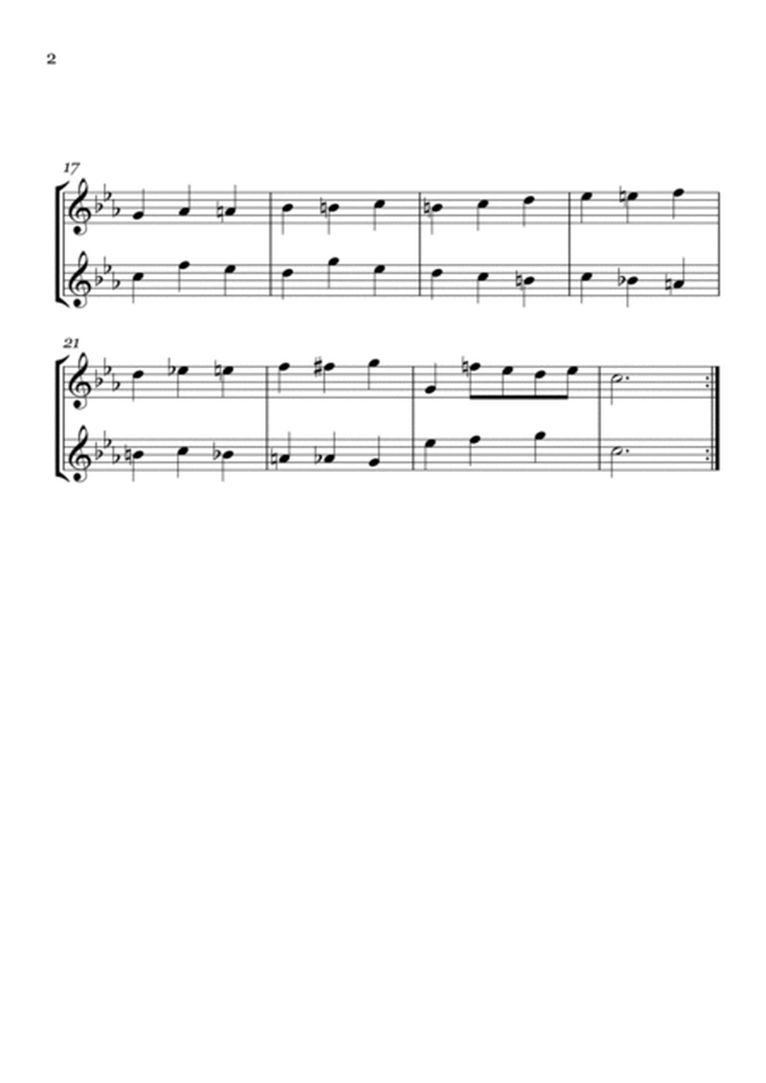 Minuet - BWV Anh 121 - For Recorder Duet image number null