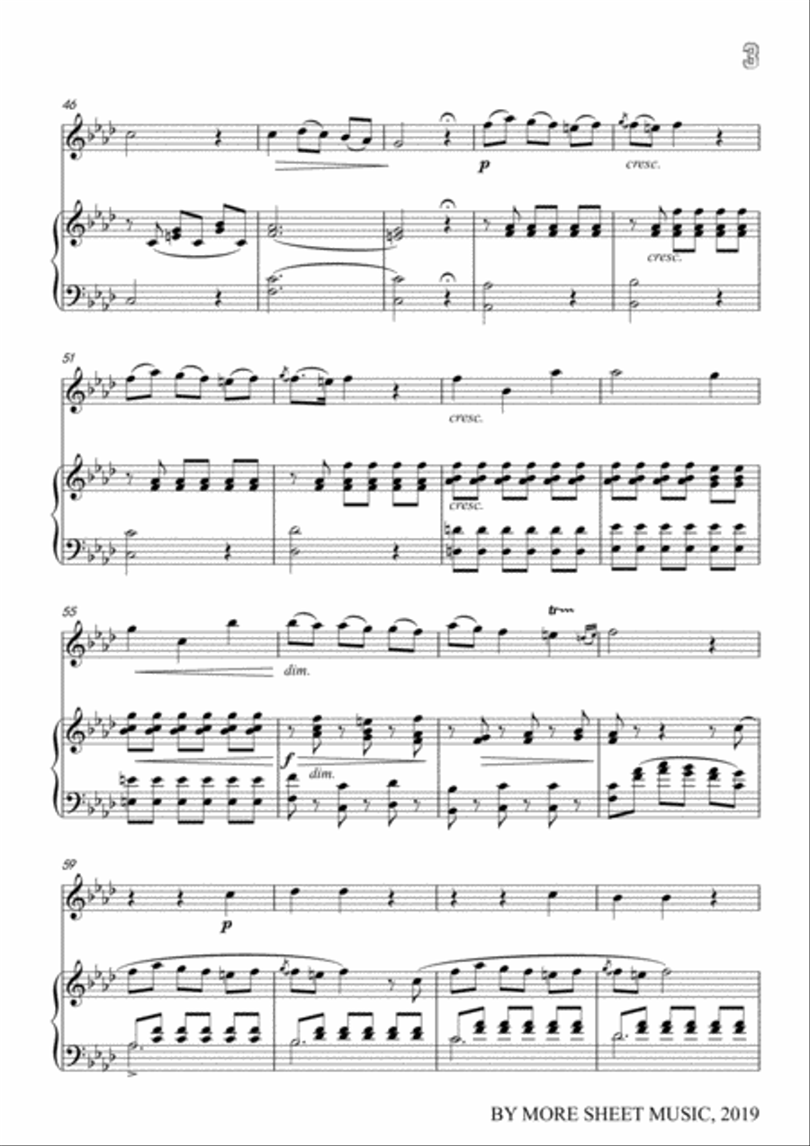 Stradella-Preghiera; Pietà,signore, for Flute and Piano Flute Solo scores gallery preview page 5