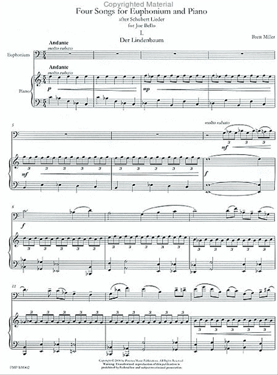 Four Songs Four Songs Euphonium scores gallery preview page 2