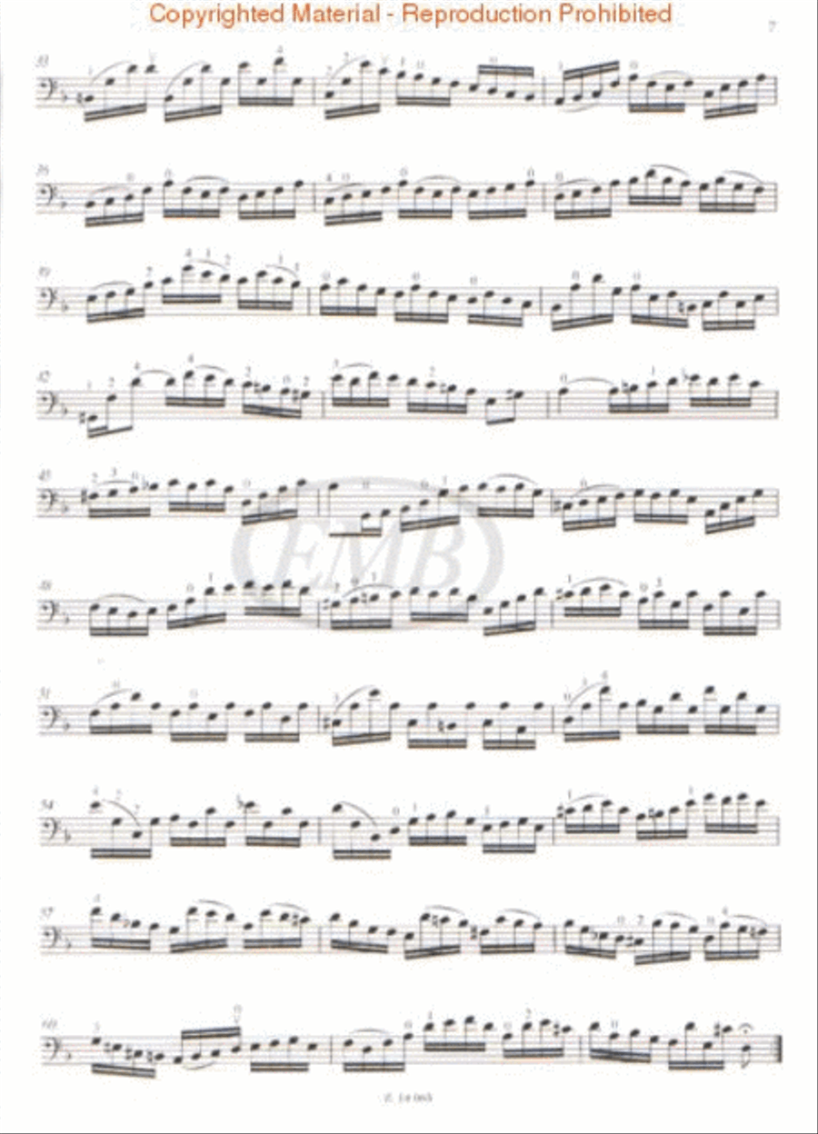 Partita in D minor (Transcription of BWV 1013) Cello Solo scores gallery preview page 2