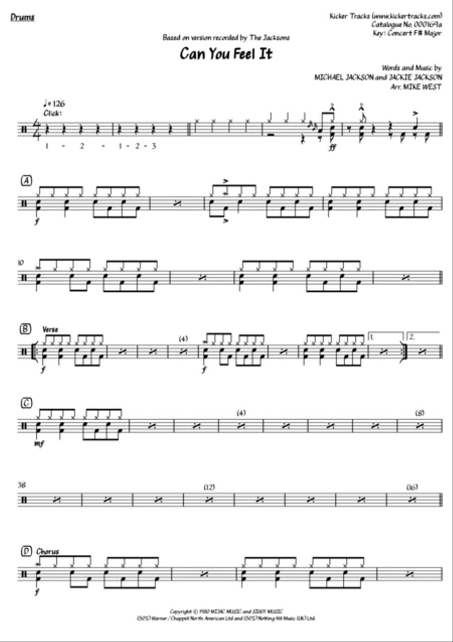 Can You Feel It Drum Set scores gallery preview page 2