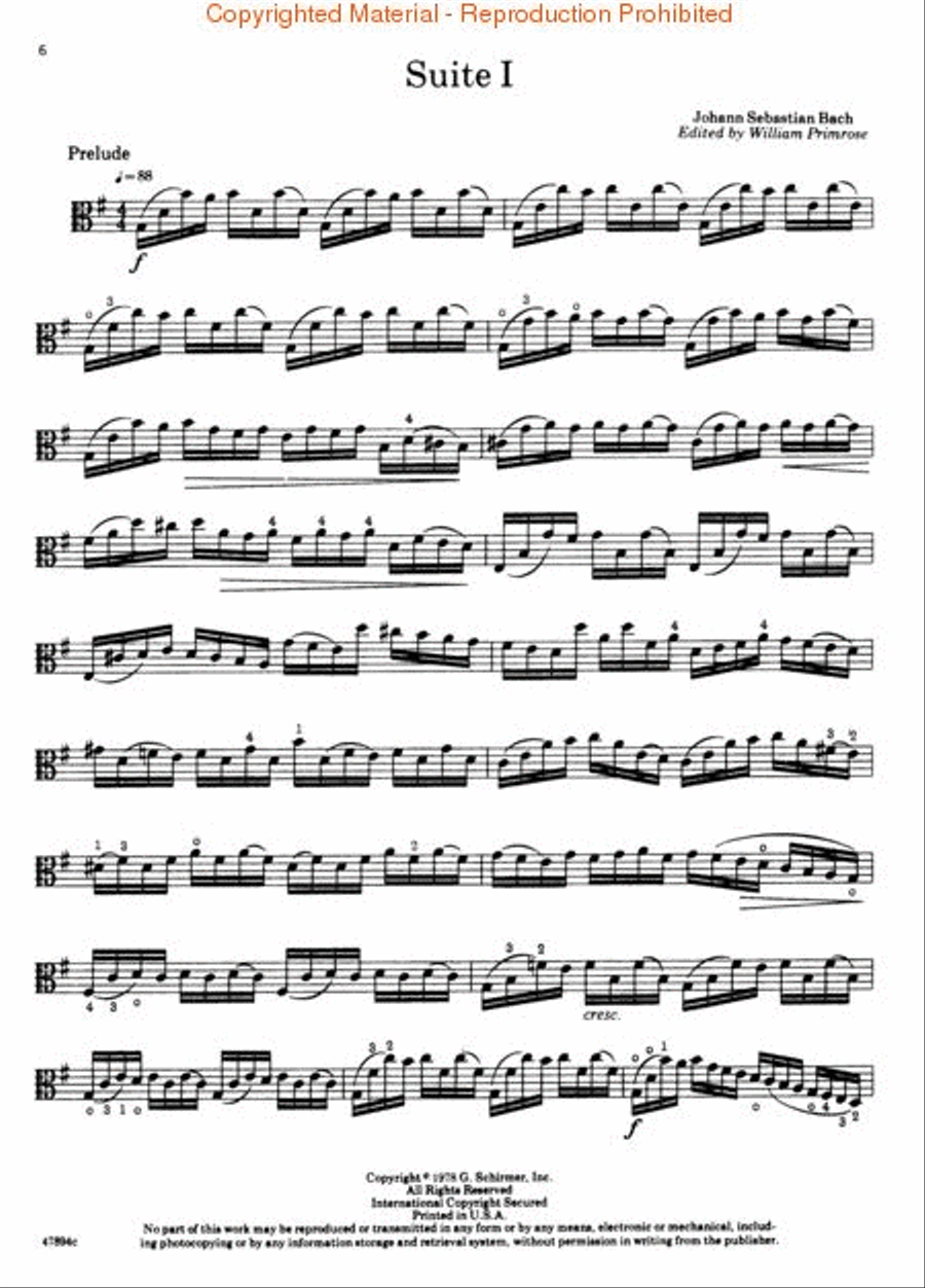 5 Suites Viola Solo scores gallery preview page 2
