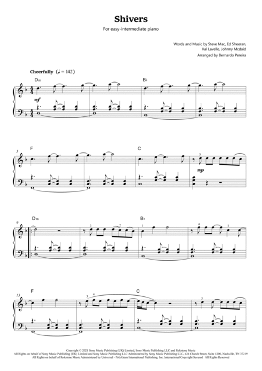 Shivers Piano Solo scores gallery preview page 2
