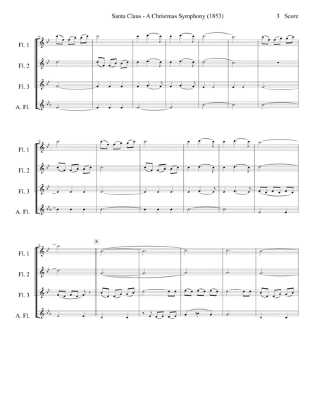 Santa Claus - A Christmas Symphony set for Flute Quartet image number null
