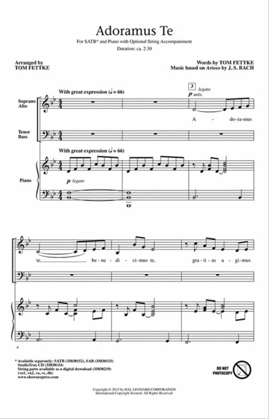 Adoramus Te Adoramus Te 4-Part scores gallery preview page 2