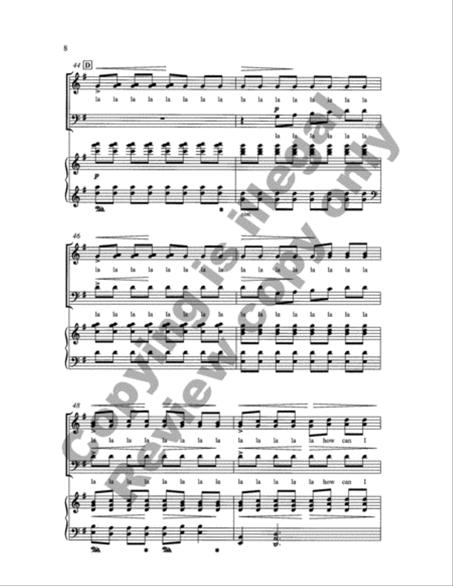 How Can I Keep from Singing? (Choral Score) 4-Part scores gallery preview page 21