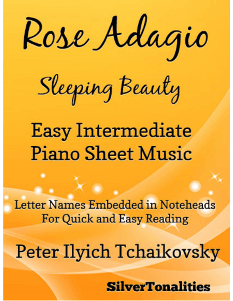 Rose Adagio Sleeping Beauty Easy Intermediate Piano Sheet Music Easy Piano scores gallery preview page 1
