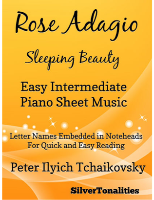 Book cover for Rose Adagio Sleeping Beauty Easy Intermediate Piano Sheet Music