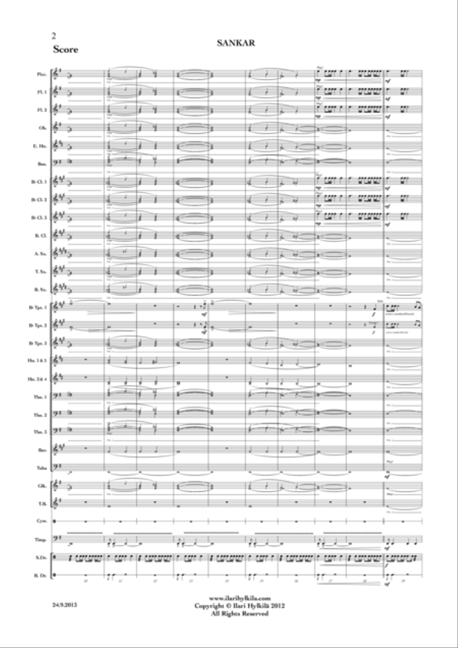 SANKAR for Marching Band or Concert Band Concert Band scores gallery preview page 2
