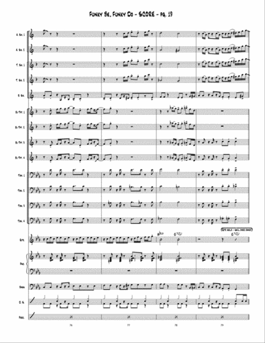 Funky Be, Funky Do Jazz Ensemble scores gallery preview page 20