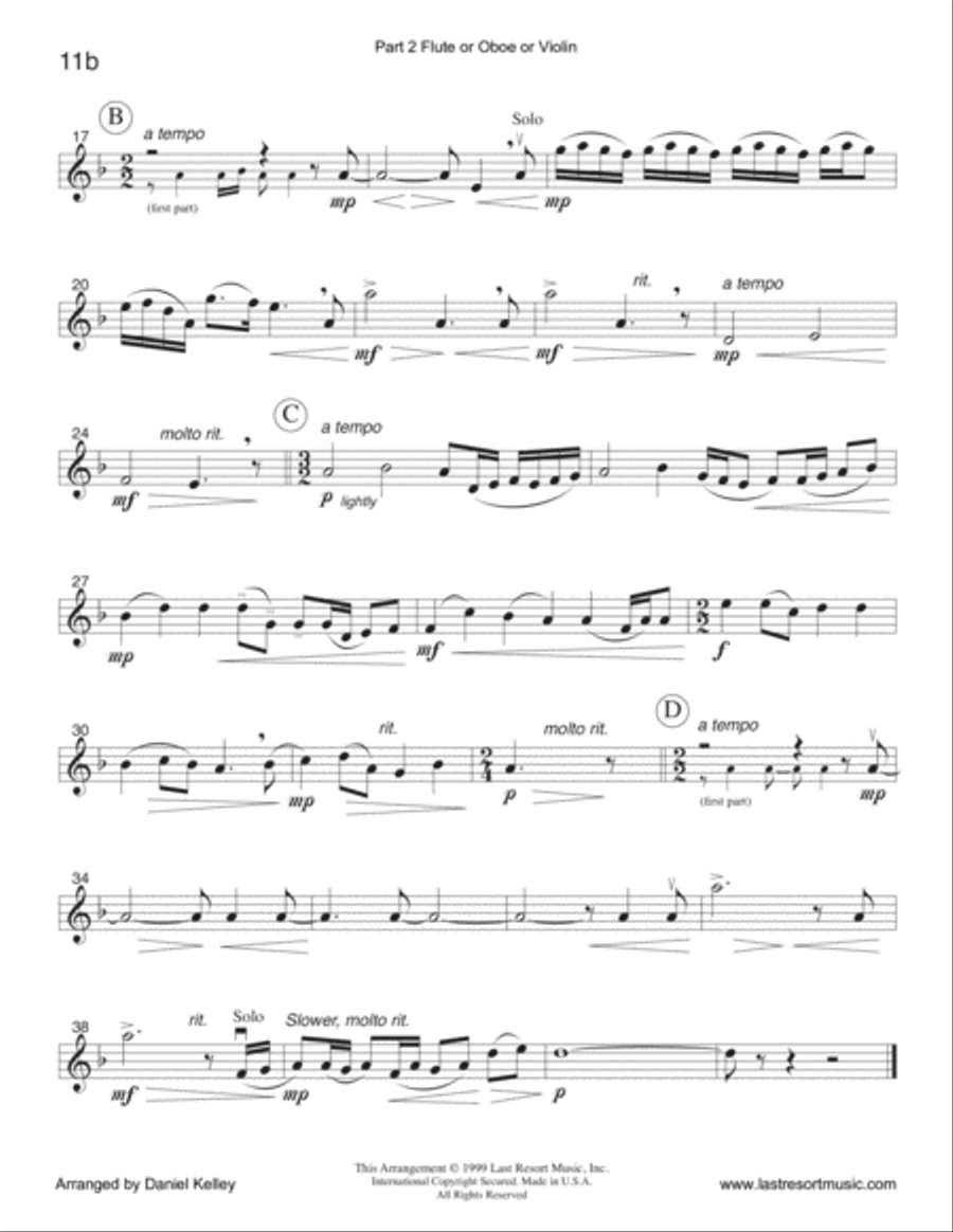O Come, O Come, Emmanuel for String Quartet (or Mixed Trio or Piano Quintet) Woodwind Quartet scores gallery preview page 6