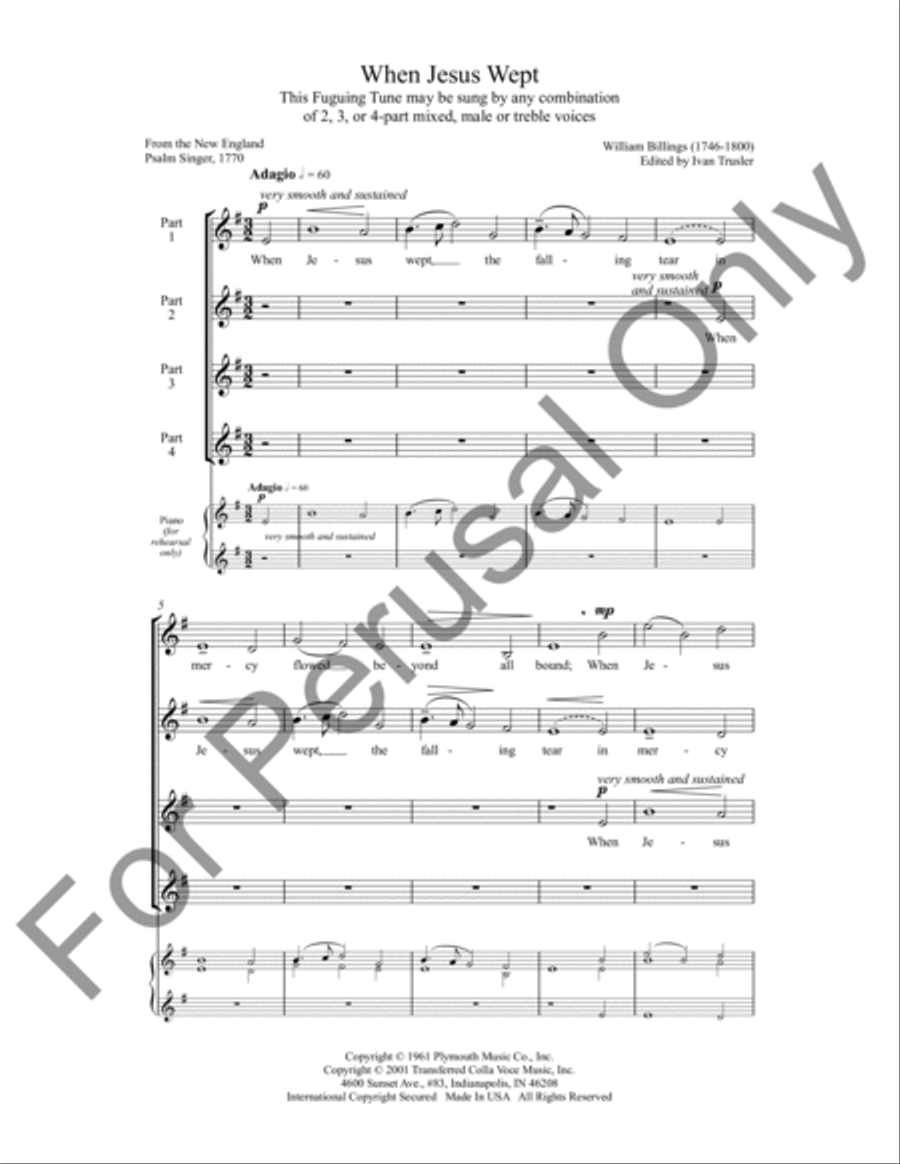 When Jesus Wept TTBB scores gallery preview page 2