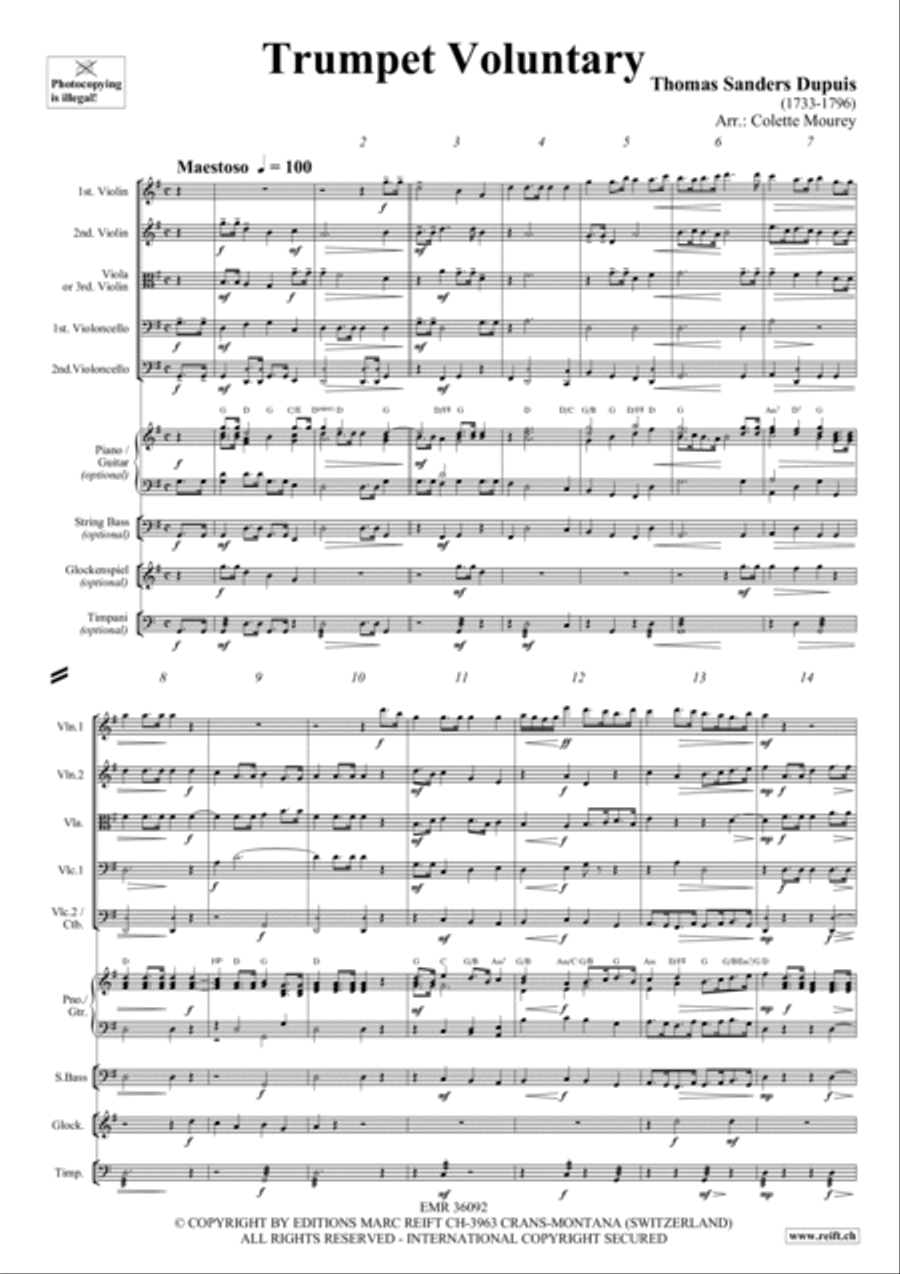 Trumpet Voluntary Trumpet scores gallery preview page 2