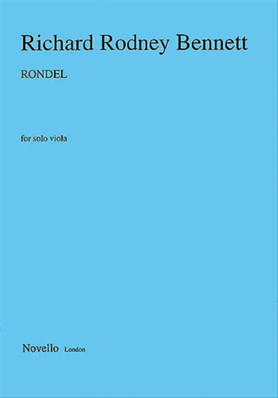 Richard Rodney Bennett: Rondel For Solo Viola by Richard Rodney Bennett Viola Solo - Sheet Music