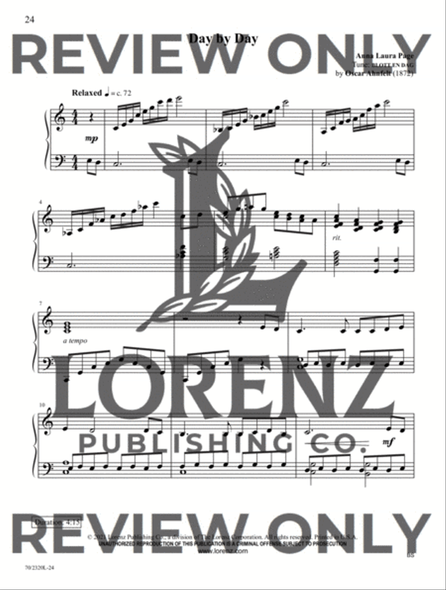 Songs of Prayer and Hopefulness Piano Solo scores gallery preview page 12