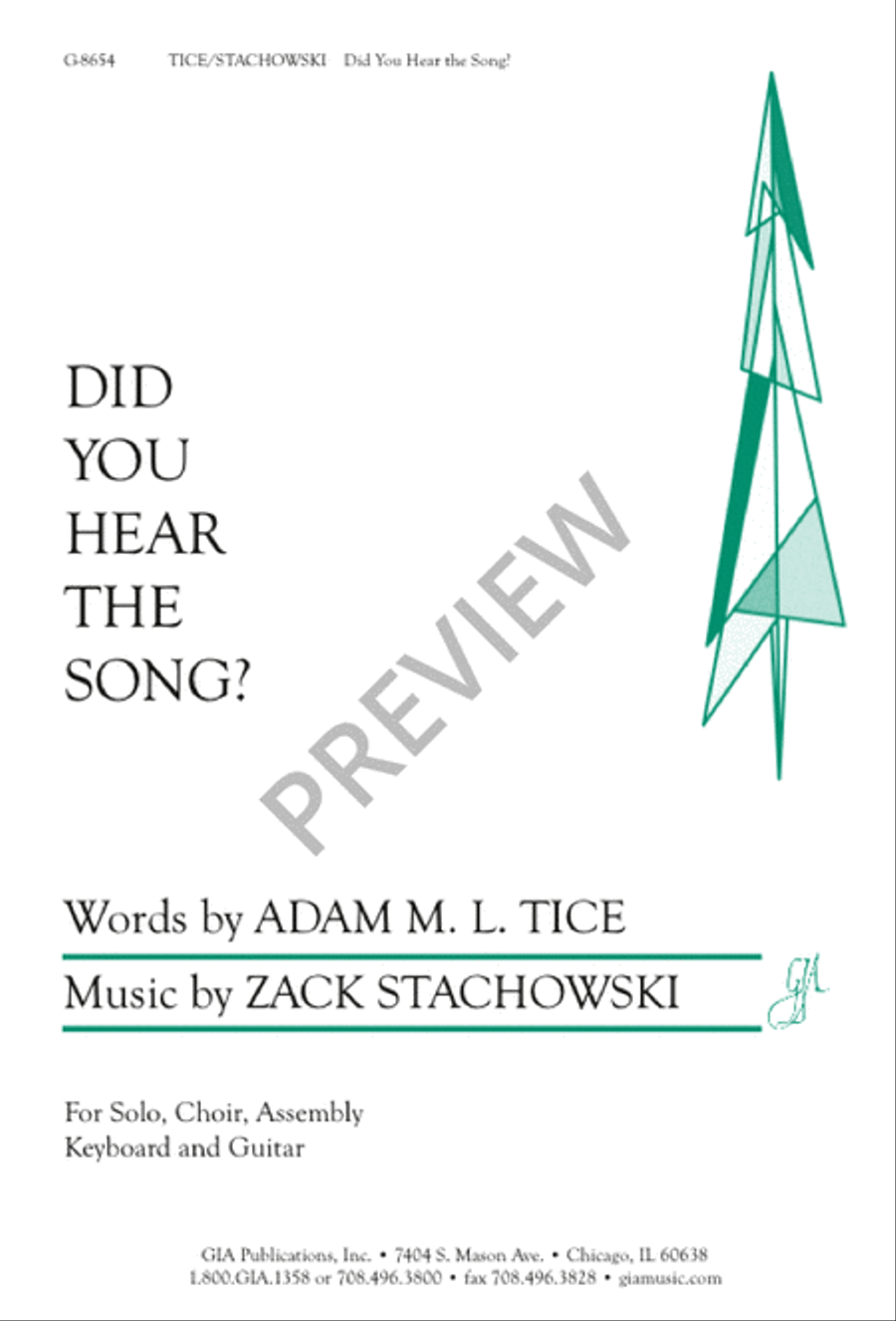 Did You Hear the Song? 4-Part scores gallery preview page 2