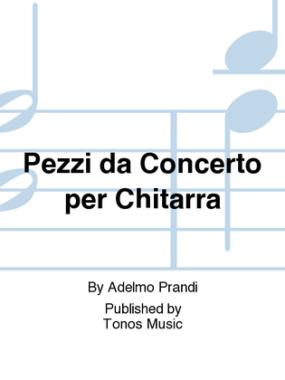 Book cover for Pezzi da Concerto per Chitarra