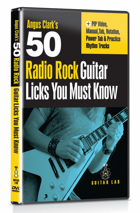 Book cover for 50 Radio Rock Licks You Must Know DVD
