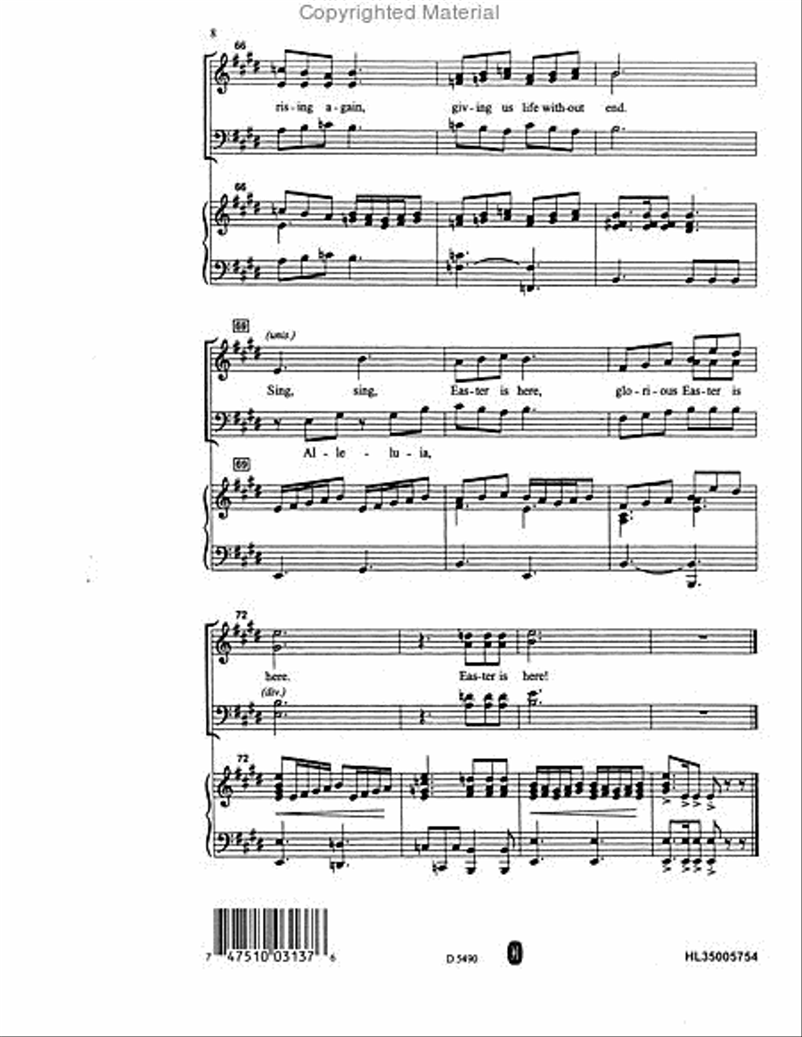 Easter Is Here 3-Part scores gallery preview page 8