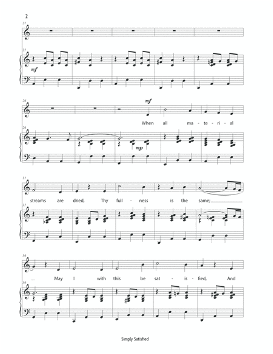 Simply Satisfied (High Voice) High Voice scores gallery preview page 3