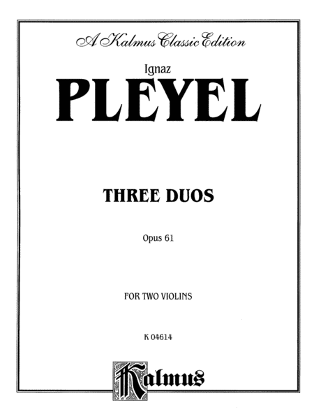 3 Duos, Op. 61