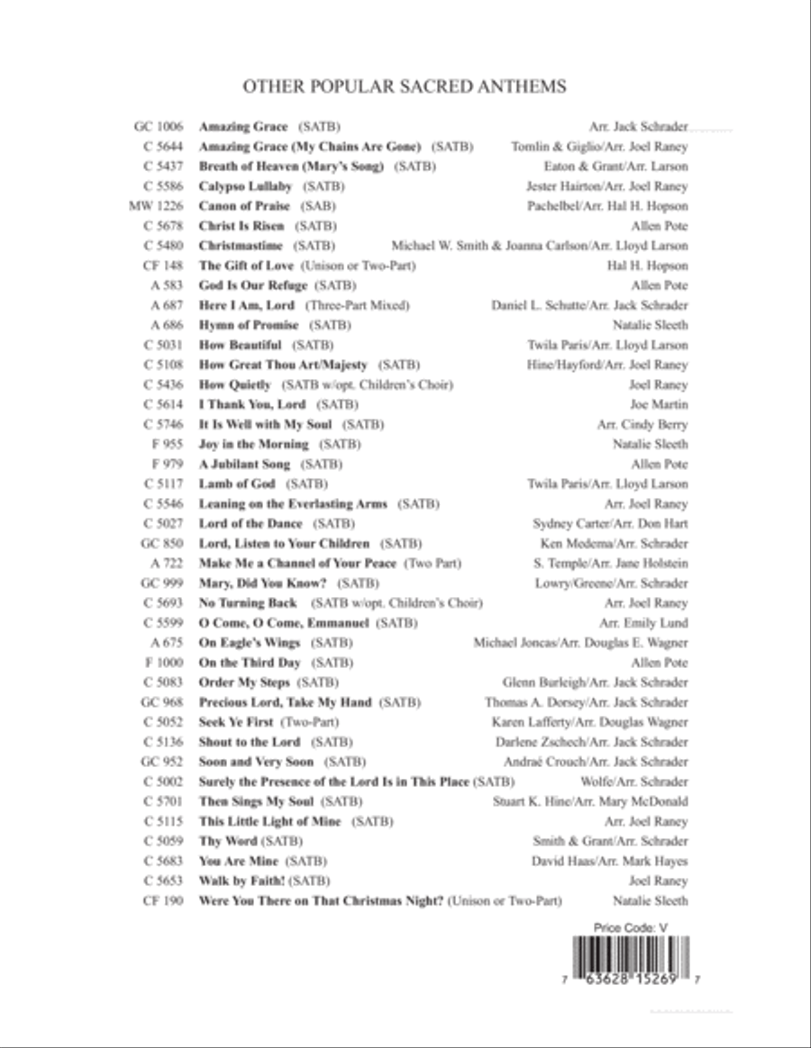 Service Music from Master Composers 4-Part scores gallery preview page 20