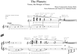 "Venus, the Bringer of Peace" Score Reduction and Analysis