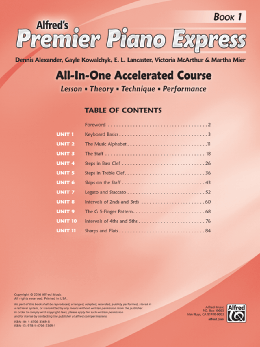 Premier Piano Express Piano Method scores gallery preview page 2