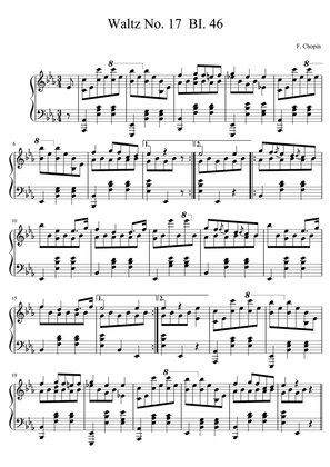 Book cover for Chopin Waltz BI. 46 No. 17 in Eb Major