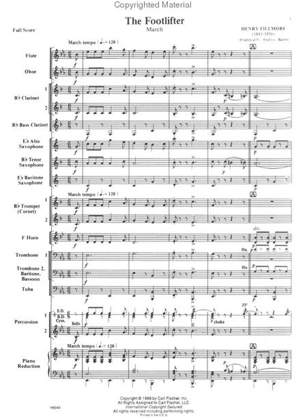 The Footlifter by Henry Fillmore Concert Band - Sheet Music