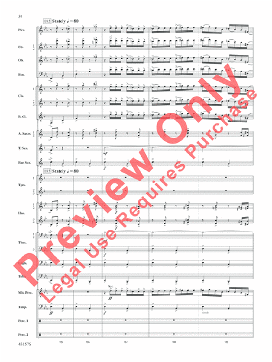 Gershwin by George! Gershwin by George! Concert Band scores gallery preview page 35