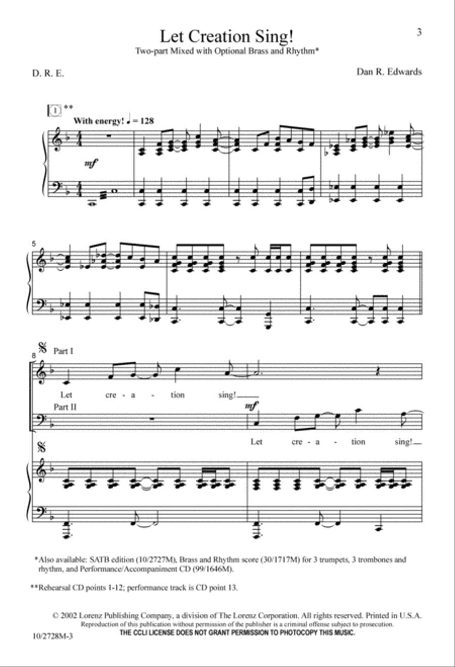 Let Creation Sing! 2-Part scores gallery preview page 3