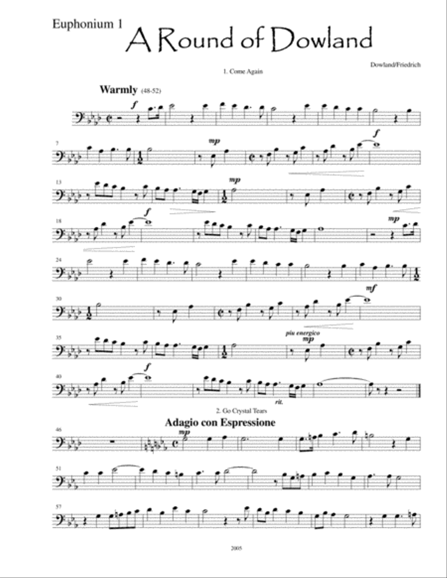 A Round of Dowland A Round of Dowland Brass Ensemble scores gallery preview page 6