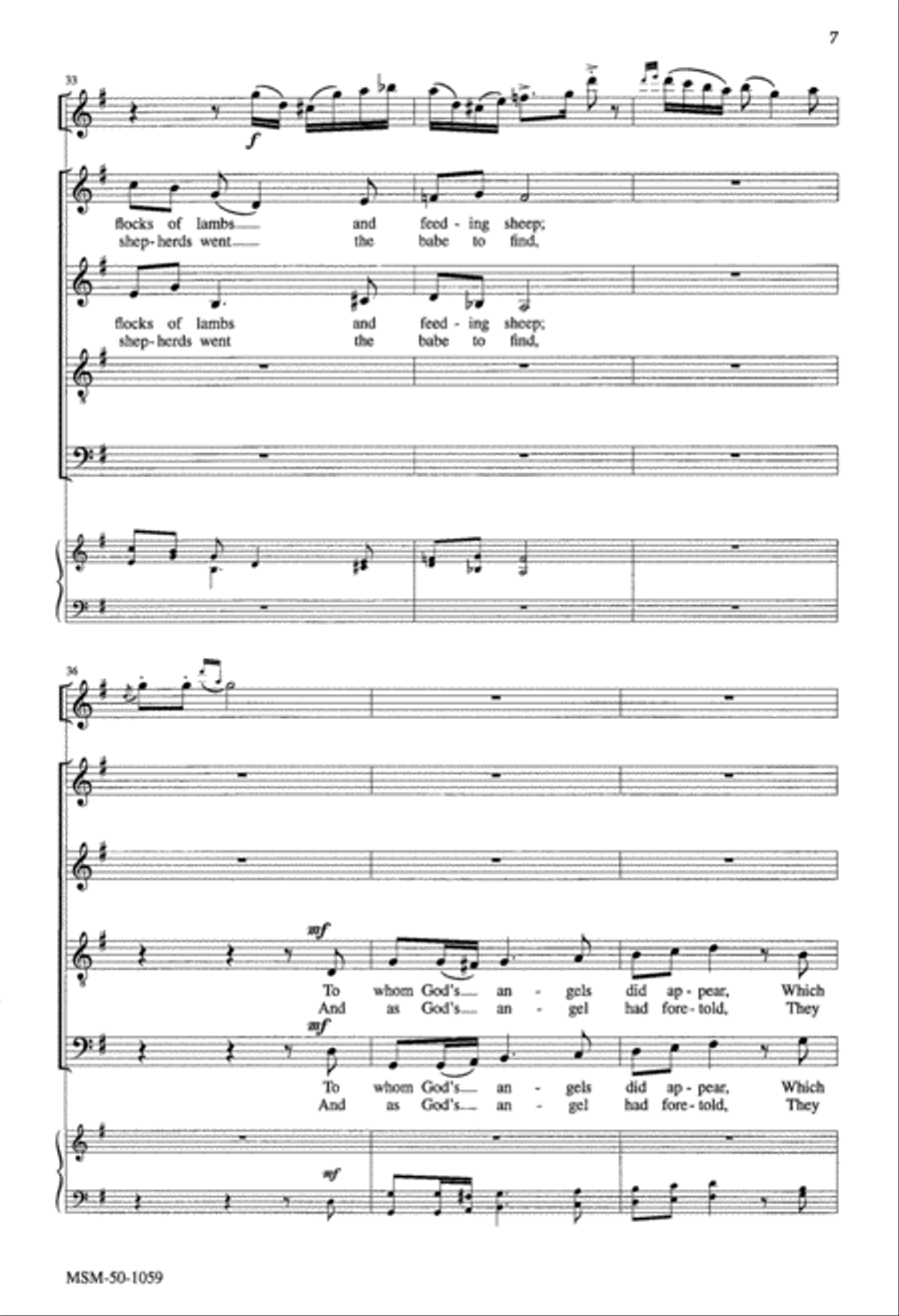 Wexford Carol 4-Part scores gallery preview page 6