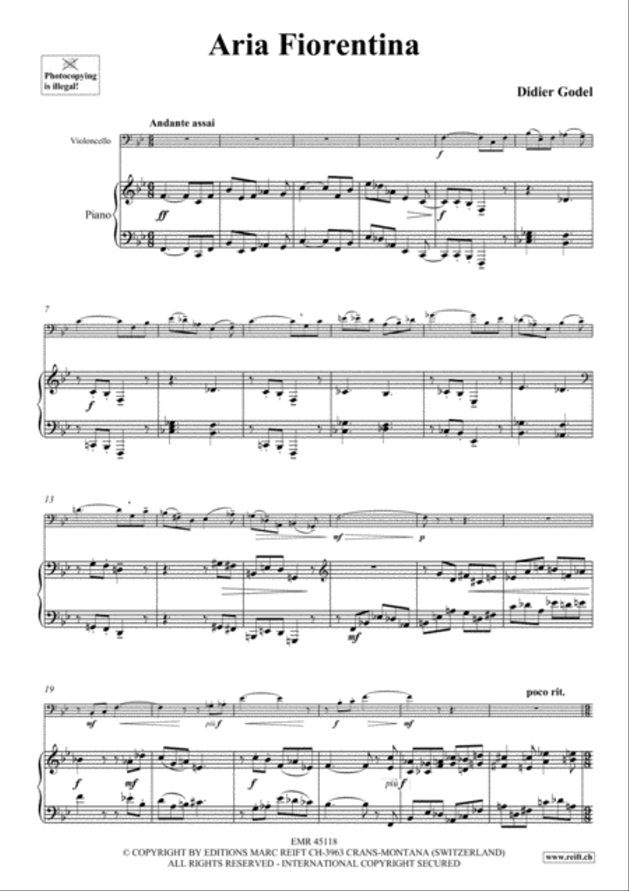 Aria Fiorentina Piano Accompaniment scores gallery preview page 5