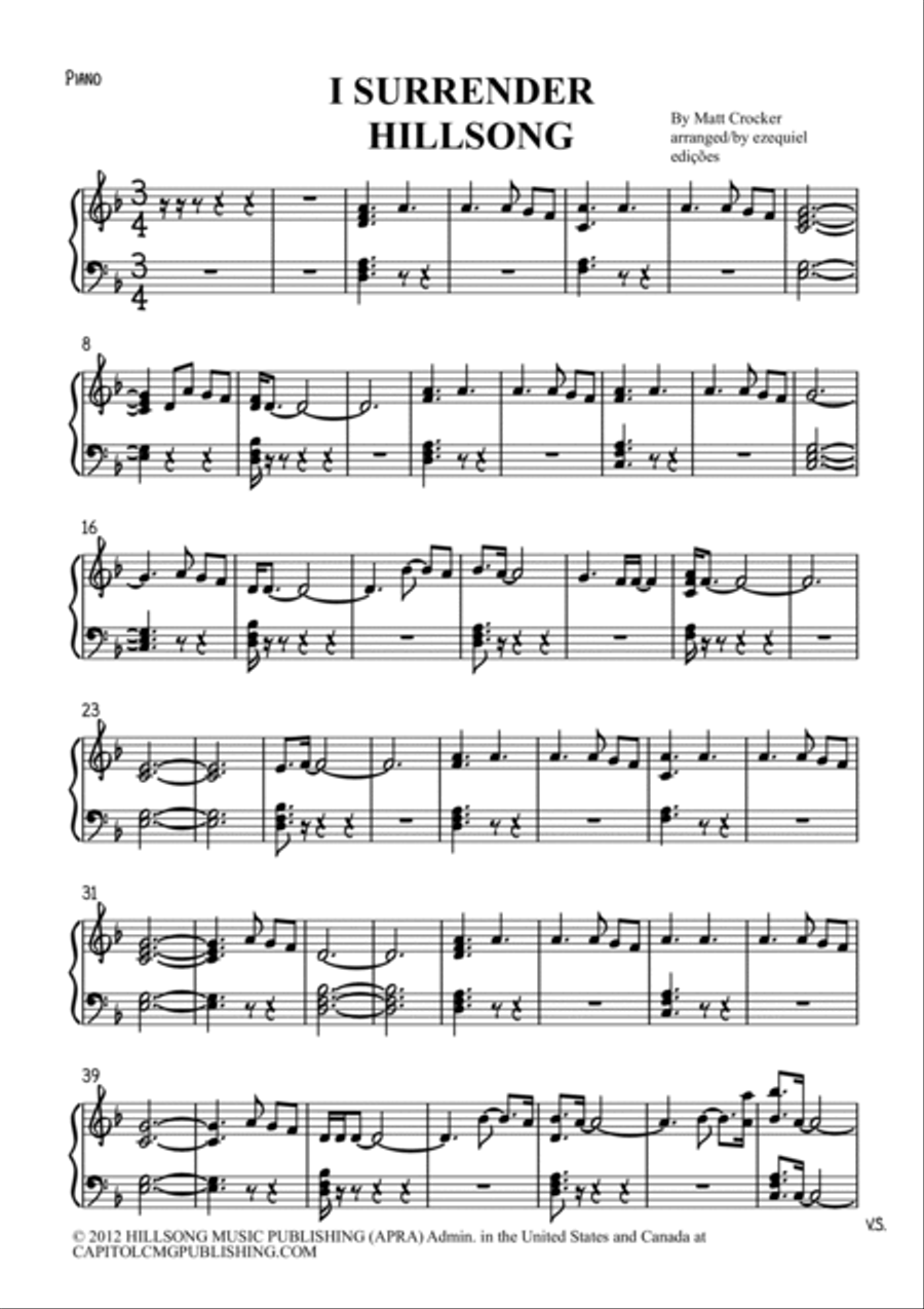 I Surrender I Surrender Piano Solo scores gallery preview page 4