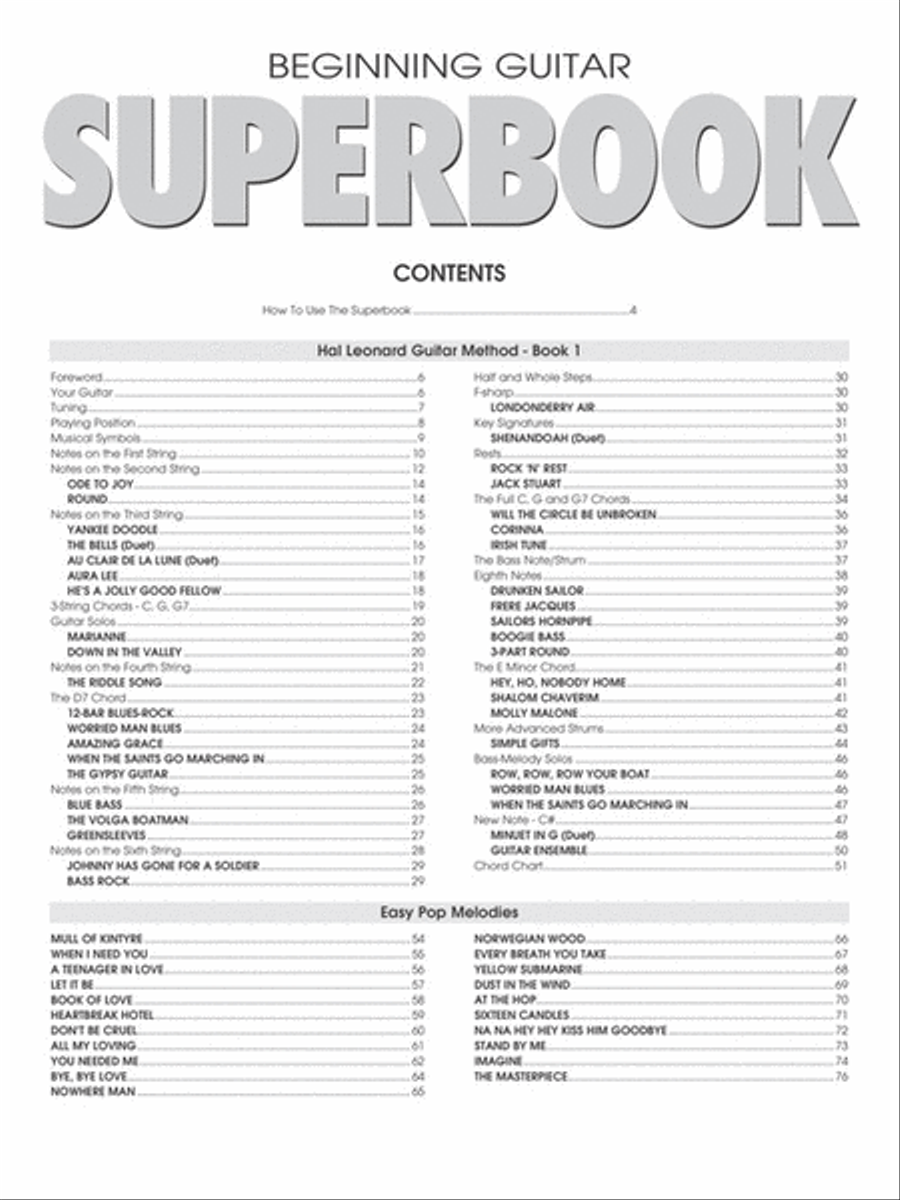 The Hal Leonard Guitar Superbook Guitar scores gallery preview page 2