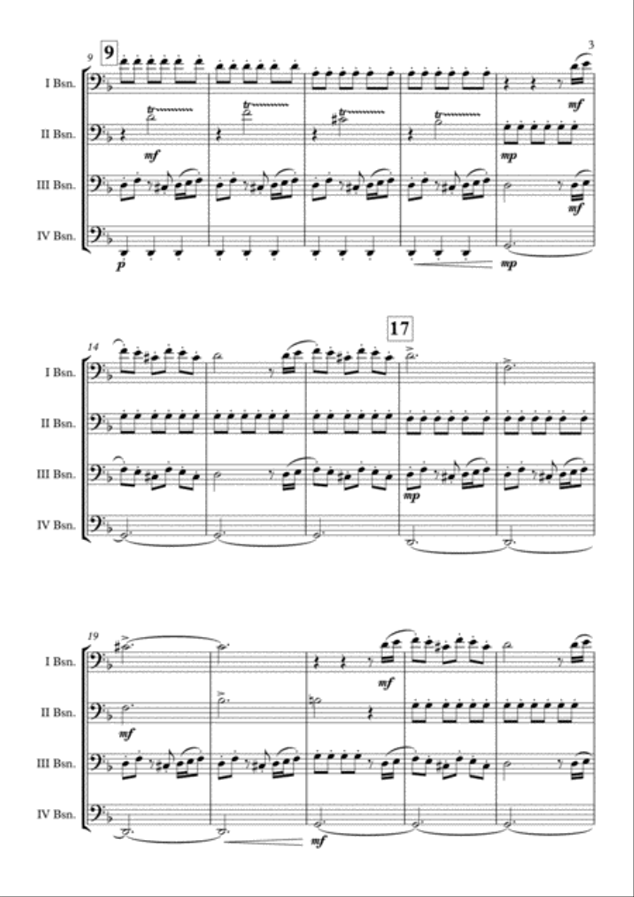 Symphonic Suite from STAR TREK Bassoon Quartet scores gallery preview page 4