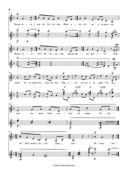 Maurice Ravel - Trois beaux oiseaux du Paradis (for Alto and Guitar)
