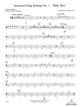 American Song Settings, No. 1: 2nd Percussion