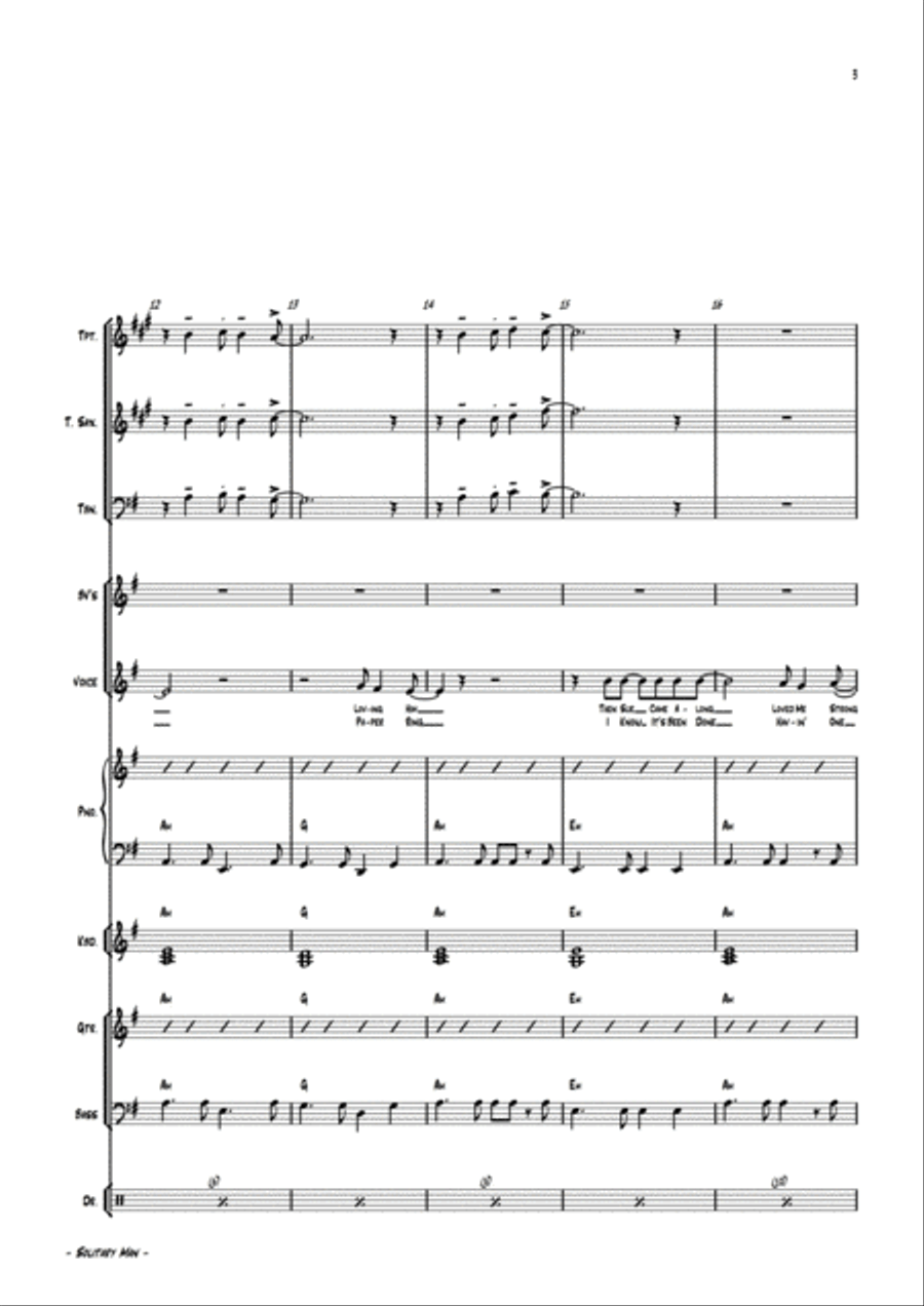 Solitary Man Large Ensemble scores gallery preview page 6