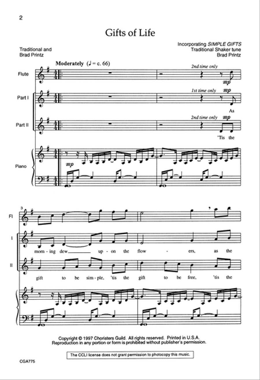 Gifts of Life SSA scores gallery preview page 2