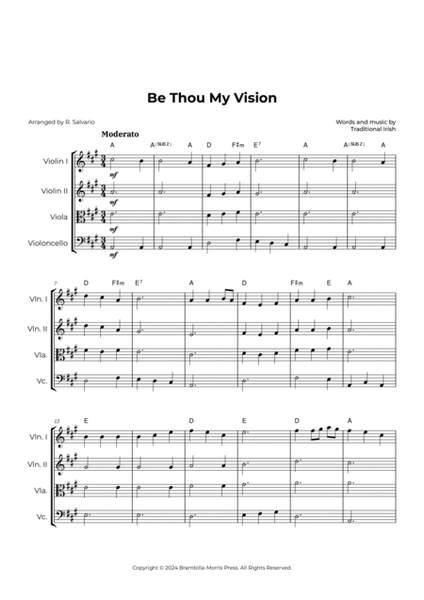 Be Thou My Vision - String Quartet image number null