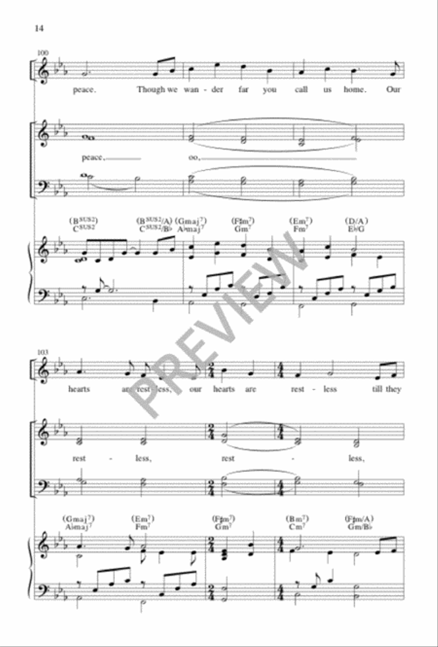 Our Hearts Are Restless 4-Part scores gallery preview page 13
