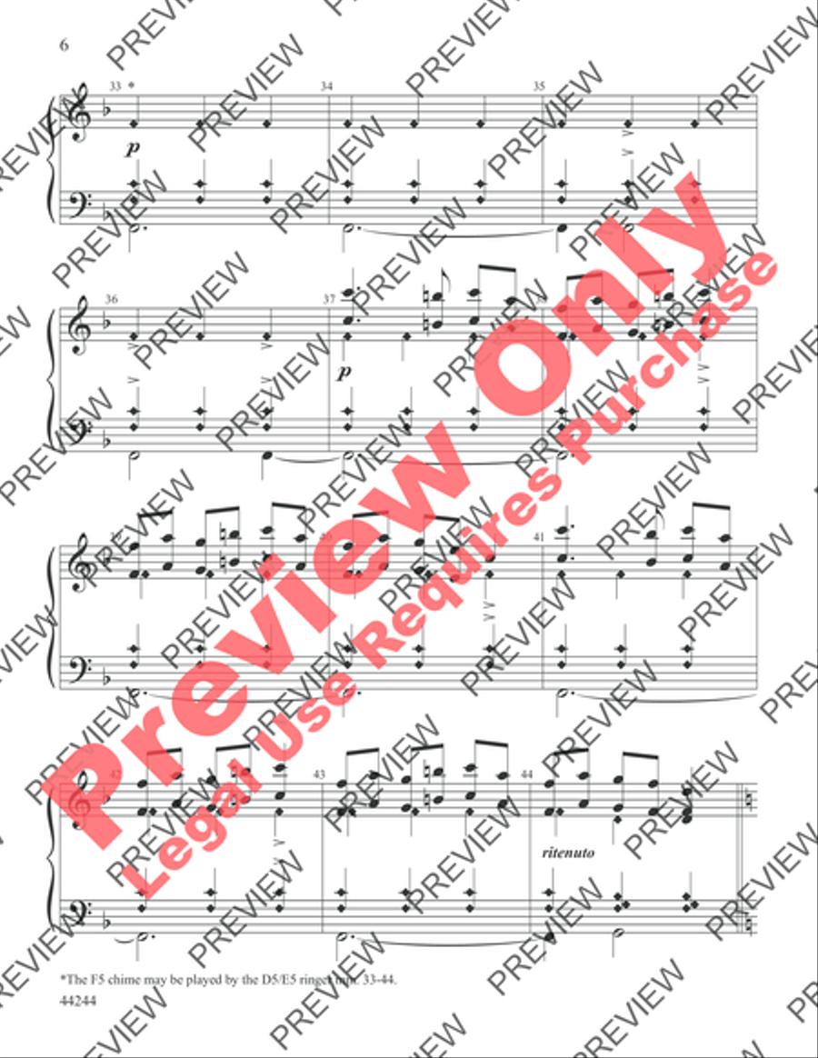 Mazurka, Opus 68, No. 3 Mazurka, Opus 68, No. 3 Handbell Choir scores gallery preview page 6