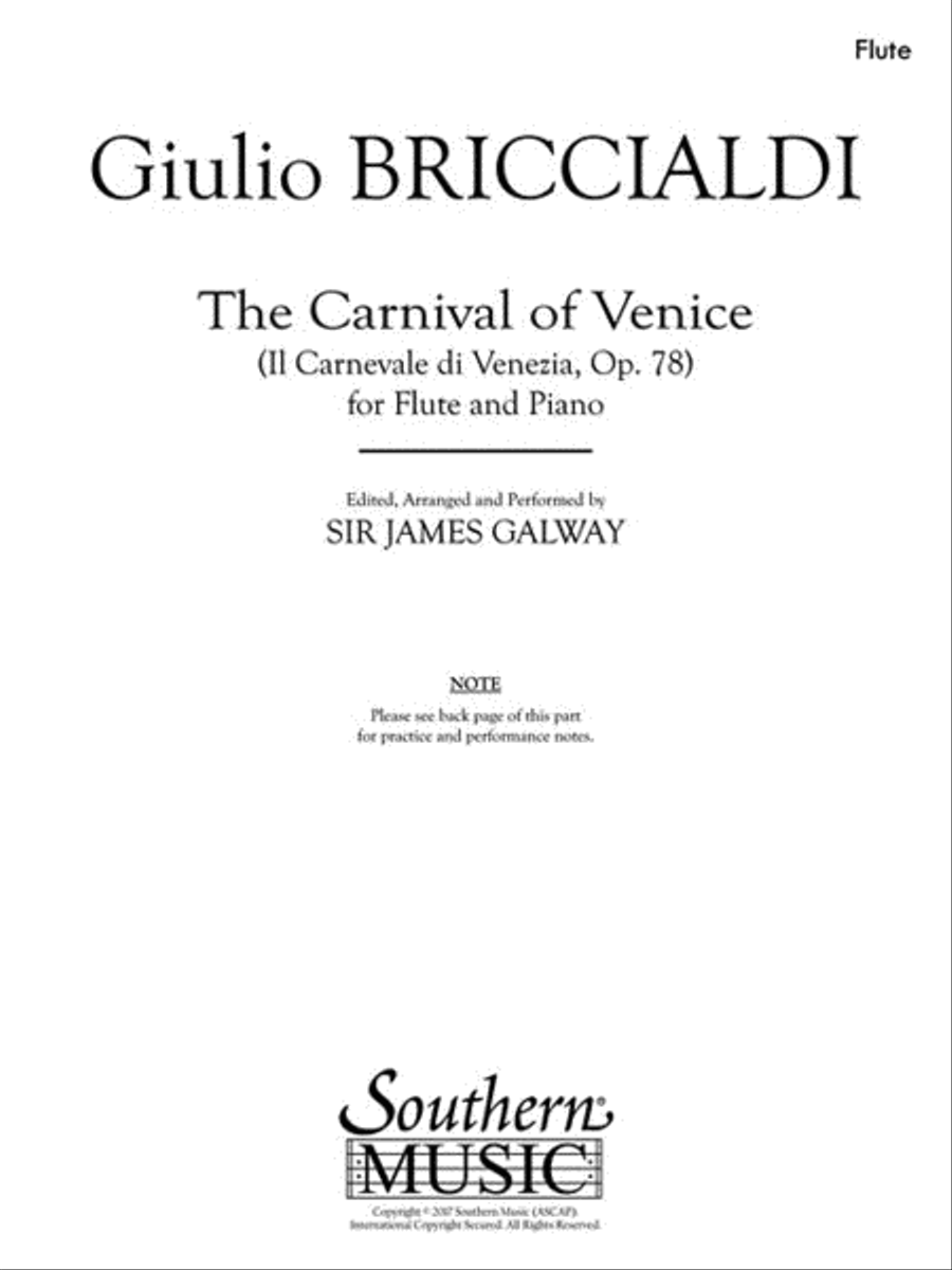 The Carnival of Venice Flute Solo scores gallery preview page 2