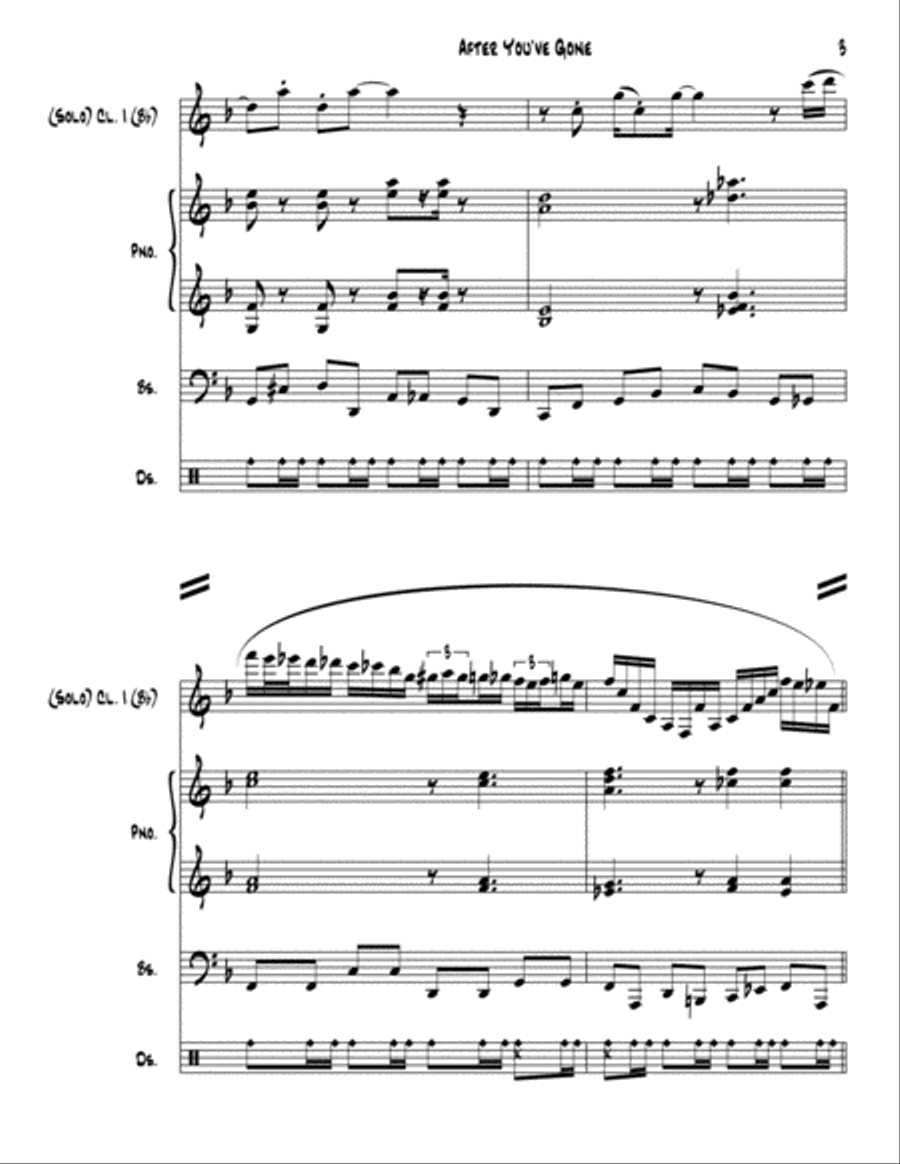 After You've Gone Woodwind Quintet scores gallery preview page 3