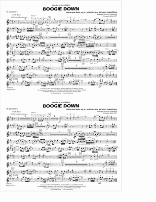 Boogie Down - Bb Clarinet