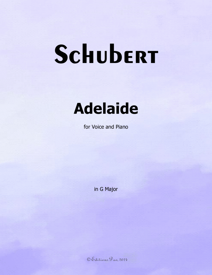 Adelaide, by Schubert, in G Major